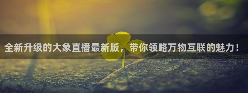 51视频在线直播nba：全新升级的大象直播最新版，带你领略万物互联的魅力！